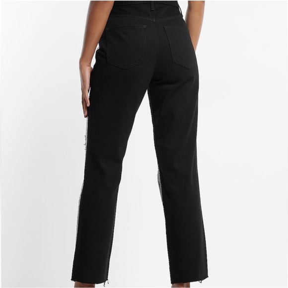 NWT-Express Embellished Straight Ankle High Rise Pants - Picture 2 of 7